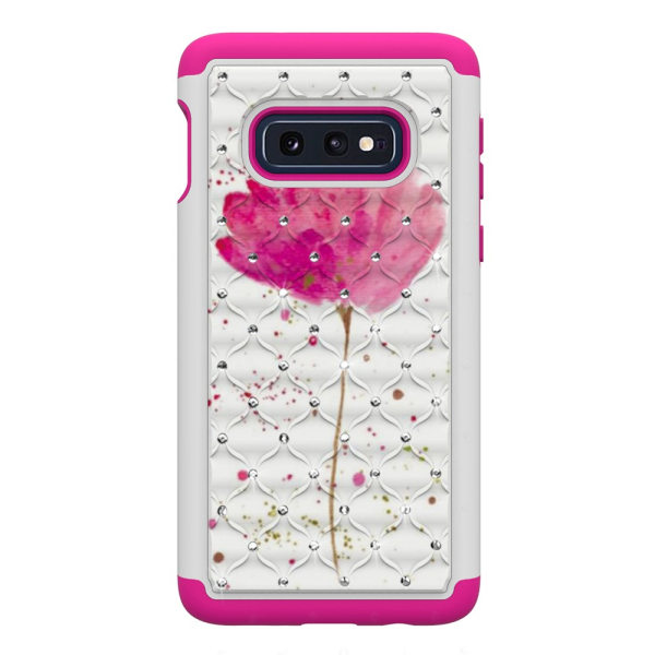 Samsung Galaxy S10e TPU-Skal Armor Extra Tåligt - Pink Flower Svart
