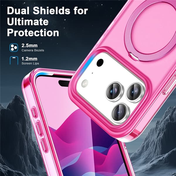 Puhelinkotelo näytönsuojalla iPhone 18 Pro Max / 17 Pro Max puhelimille Pink