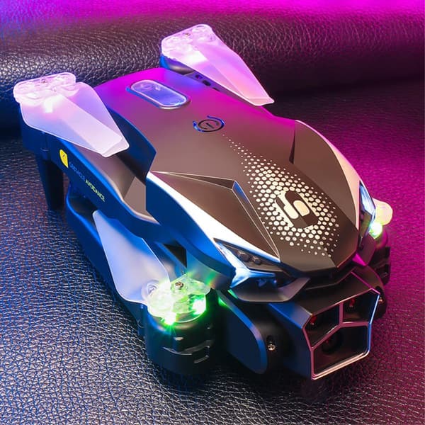 LU600 RC Drone med HD - kamera dobbelt batterier Fire - sidet forhindring undgåelse Black