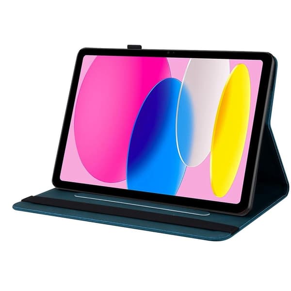 Apple iPad 10.9 2022 Sammenleggbart Veske Kortholder Sommerfugl - Blå Blue