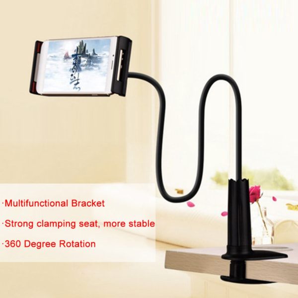 Universal Lazy Bracket til iPad Mobiltelefon Tablet Computer - Sort Black
