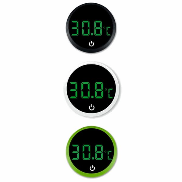 Digitalt akvarietermometer LED-display Akvarium med høj præcisionstemperaturmåler Black
