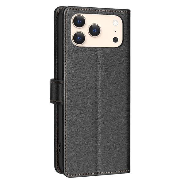 BINFEN COLOR Telefonlommebokdeksel til iPhone 18 Pro / 17 Pro Black