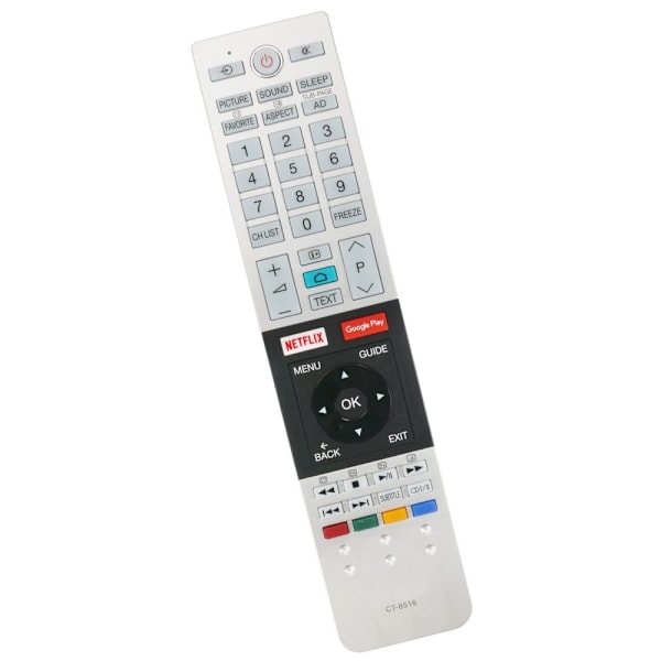 TV-fjernkontroll erstatning for CT-8516 for TOSHIBA TV Silver