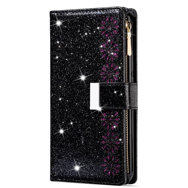 Til Samsung Galaxy S25+ Etui Stjernehimmel Indgraveret Pungcover Black