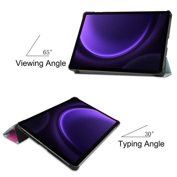 Trifoldet stativ Smart Taske til Samsung Galaxy Tab S10 Lite / S10 FE / S9 FE Multicolor