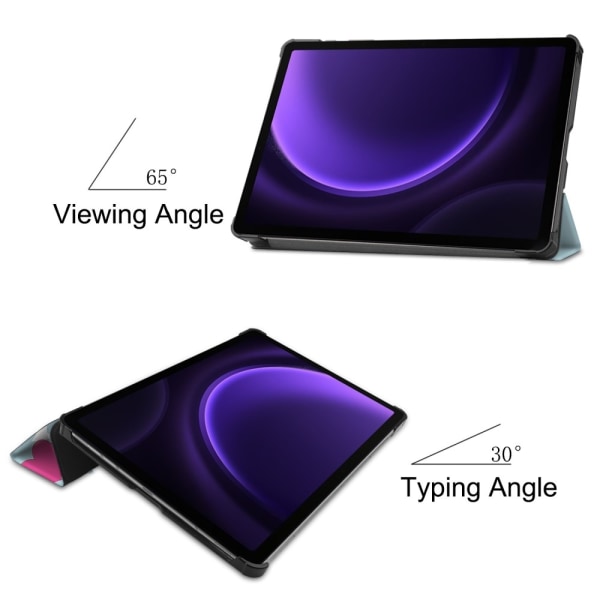 Trifoldet stativ Smart Taske til Samsung Galaxy Tab S9 FE Multicolor