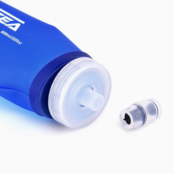 600ML utendørs sport vannflaske sammenleggbar turløping Blue