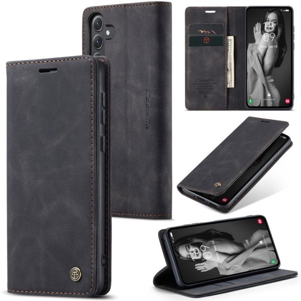 CASEME Retro Pung Taske til Samsung Galaxy A35 - Sort Black