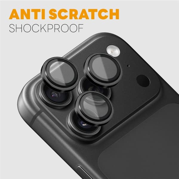 NORTHJO Kameran linssuoja iPhone 18 Pro / 18 Pro Max puhelimelle Black