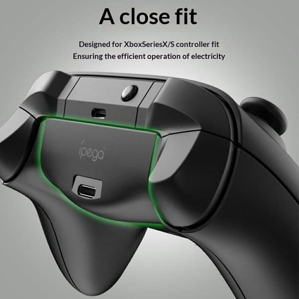 Batteri för Xbox Series X / S-spelkontroll 1000 mAh batteripack laddkabel Svart