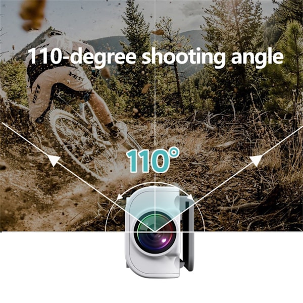 Videokamera Glasögon Kamera IPS-skärm WIFI APP-kontroll 2.7K Ultra HD Svart