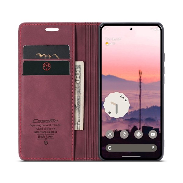 CASEME Til Google Pixel 9 Pro / Pixel 9 Etui Stativ Telefon Cover Red