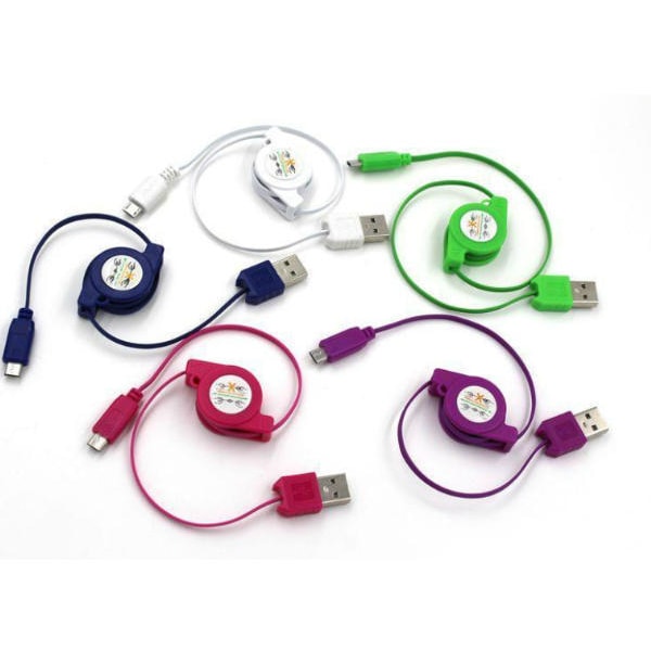 Micro-USB laddare utdragningsbar kabel