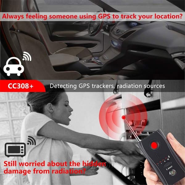 Kamera Detektor RF GSM Bug GPS Tracker Finder Detektor Buggdetektor Svart