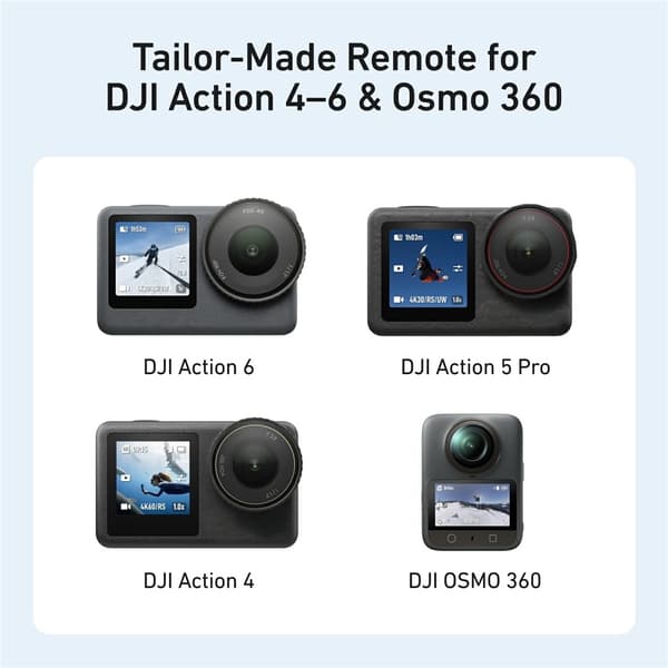 Fjärrkontroll För DJI Osmo 360 / Action 4 / 5 Pro / 6 Bluetooth Färgskärm Svart