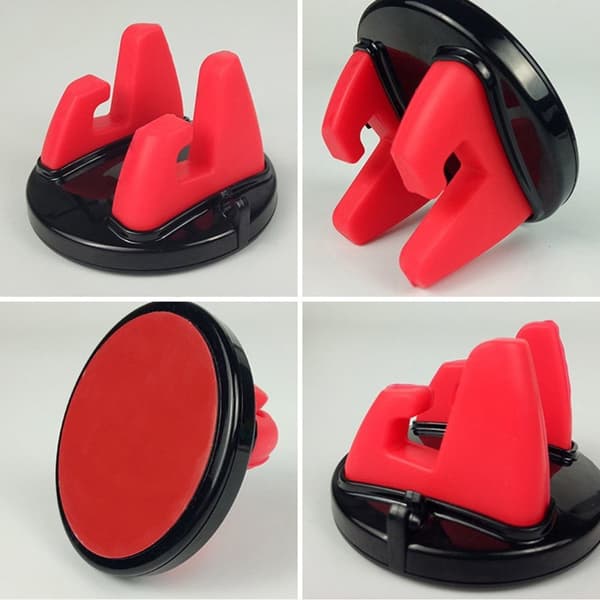 Soft Silicone 360 Degree Rotary Car/Desktop Mount Bracket Black