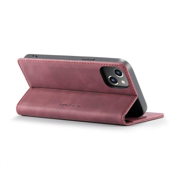 CASEME Retro tegnebog taske til iPhone 13 Pro - rød Red