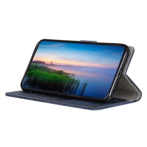 Retro tegnebog stativetui til Google Pixel 6a - Mørkeblå Dark blue