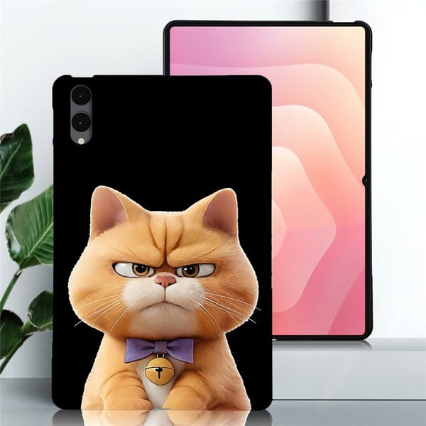 Slimmat surfplattefodral med mönstertryck till Samsung Galaxy Tab S12+ Svart