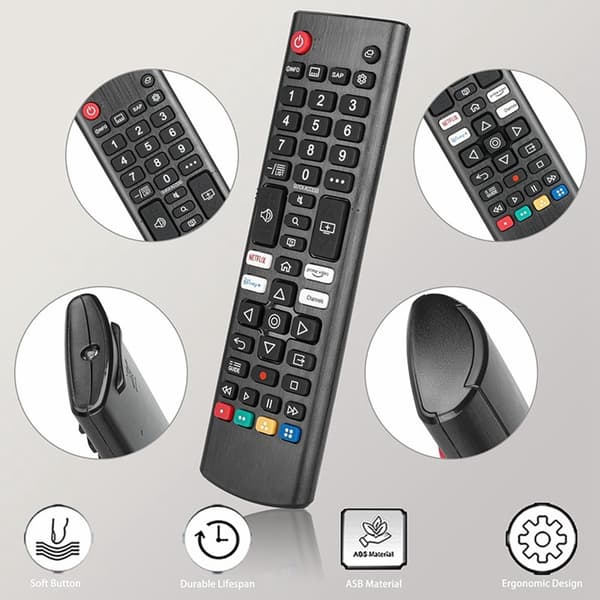TV fjernkontroll Erstatning for AKB76040302 For LG TV Black