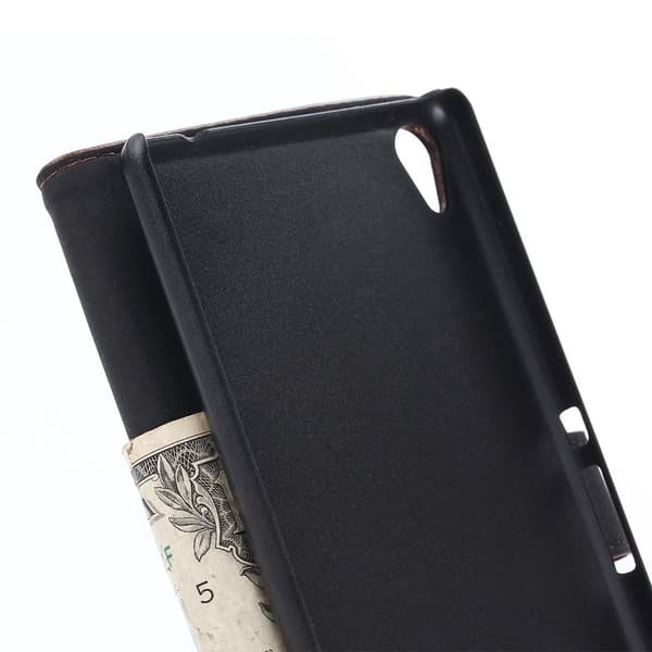Sony Xperia XA Ultra Retro Lommebok - cover - Sort Black