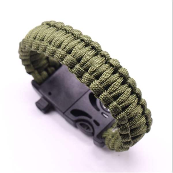 Överlevnadsarmband Survival Emergency Armband - Army Green Grön one size