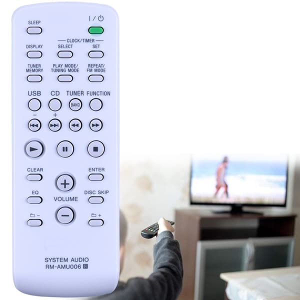 Fjärrkontroll Ersättning för RM-AMU006 För Sony Audio System Vit