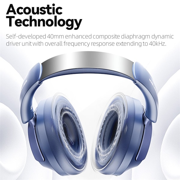 Trådløse PC Gaming Headset Støjreducerende Over-Ear Bluetooth Hovedtelefoner - Sort Black