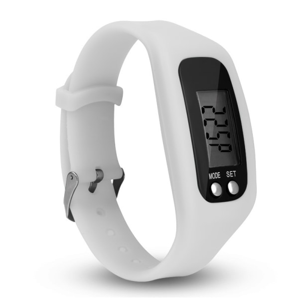 Pedometer Running Step Counter Walking Distance Calorie Counter - White White