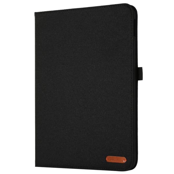 Apple iPad 10.9 2022 Sammenleggbart Veske Kortholder Stofftekstur - Svart Black