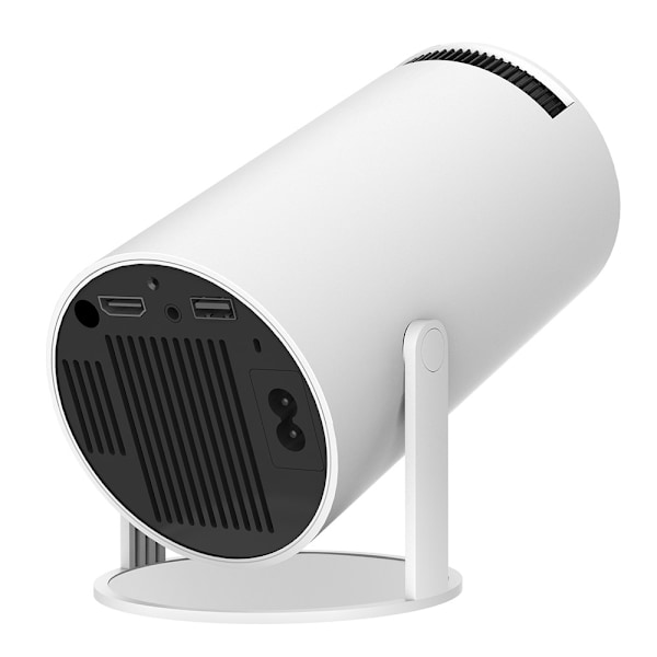 Projektor WiFi Bluetooth HD Video LED-projektor hjemmebiograf White