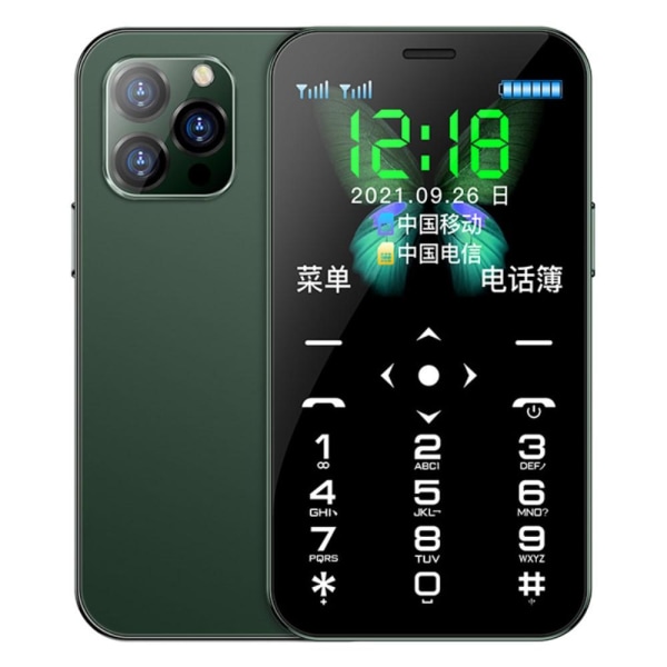 SOYES D13 1.77" berøringsskærm Mini mobiltelefon kamera SIM-kort Black