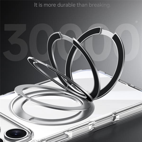 För iPhone 17 Skal SULADA Magnet med Kickstand TPU + PC Transparent Transparent