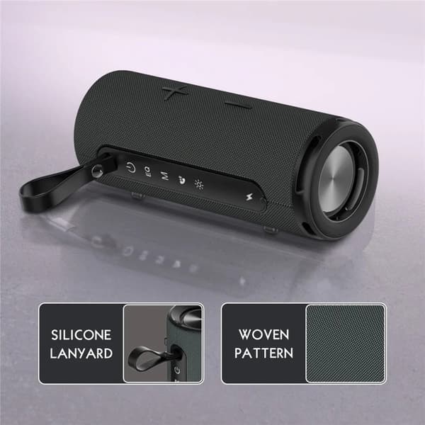 LDNIO BTS13 Bluetooth 5.3-højttaler, 2000 mAh, RGB-stemningsbelysning, bas-stereo Black