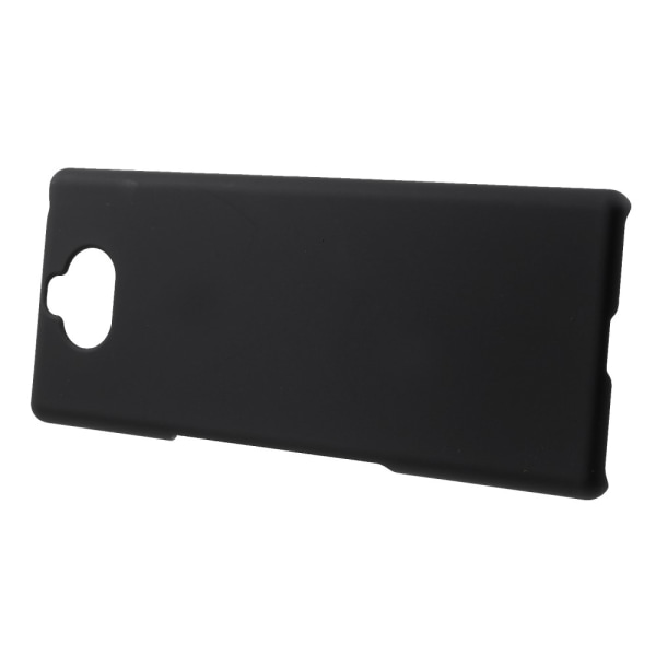 Gummibelagt hård plastik taske til Sony Xperia 10 - Sort Black