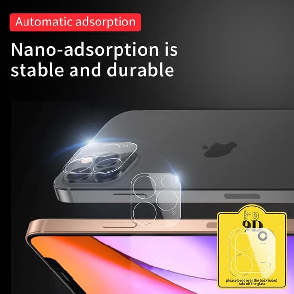 Tempered Glass Camera Lens - iPhone 12 Pro Max Transparent