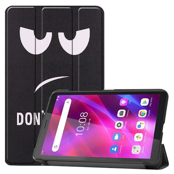 Pattern Tri-fold Stand Cover Lenovo Tab M7 (3rd Gen) - Don't Touch Me Black