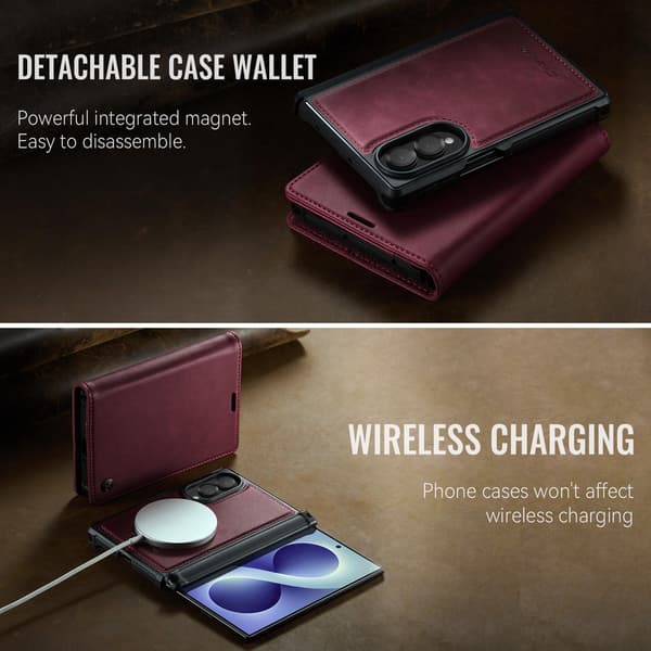 CASEME Magnetisk telefonpungcover til Samsung Galaxy Z Fold8 Red