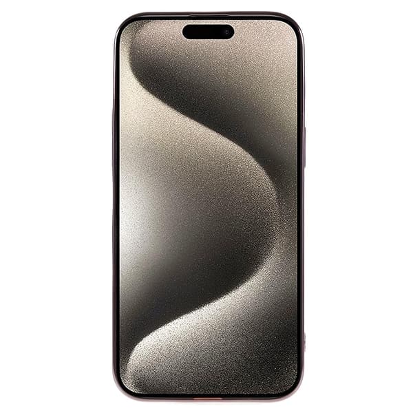 Til iPhone 15 Pro Max TPU Etui Elektroplating Rynket Ujævn Telefon Cover Pink