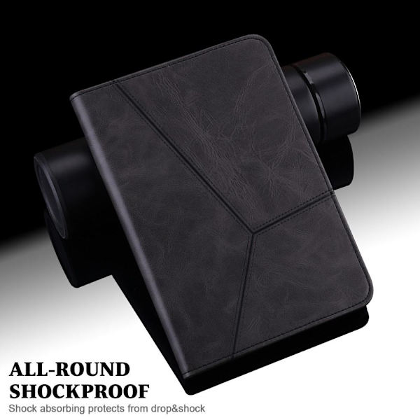 Til iPad 10.2 (2021)/(2020)/(2019) Almindeligt PU-læder tabletcover Black