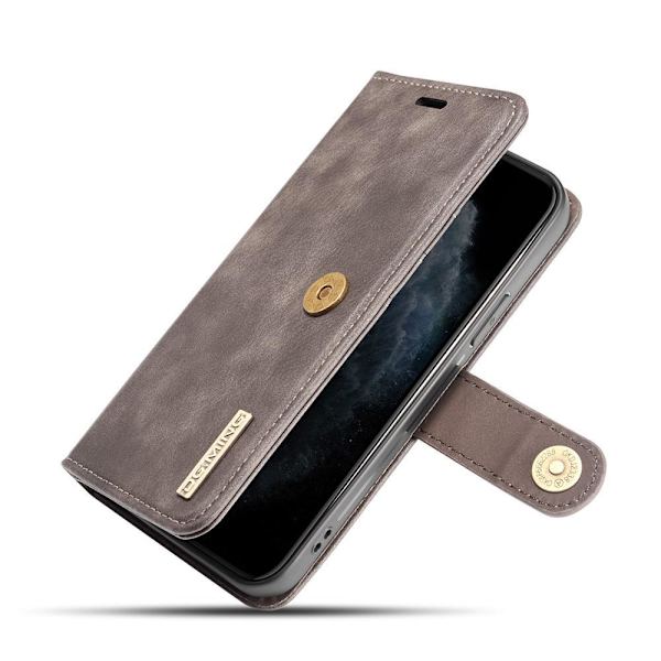 DG.MING iPhone 13 Pro Split Läder Plånboksfodral - Blå Blå
