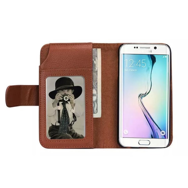 Samsung Galaxy S8 Wallet-etui med 6 kortpladser Brun Brown