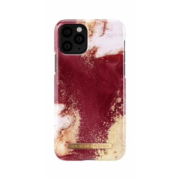 iDeal Of Sweden iPhone 11 Pro Cover - Golden Burgundy Marble Red