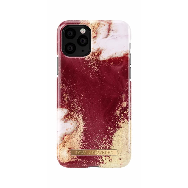 iDeal Of Sweden iPhone 11 Pro skal / XS / X - Golden Burgundy Marble Röd