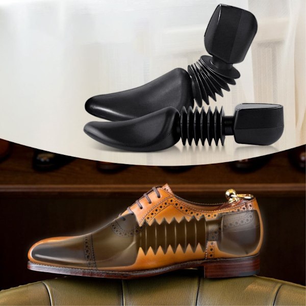 1st justerbar plastsko Skoblock Shoe Extender sko storlek 40 - 46 Svart