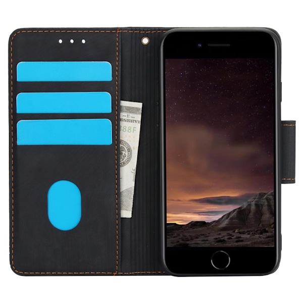 Til iPhone 16e Etui Sommerfugl Blomst Ridsefast Telefoncover Black