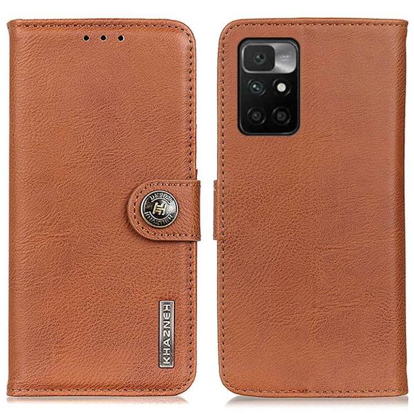 KHAZNEH tegnebogstaske til Xiaomi Redmi 10 - Brun Brown
