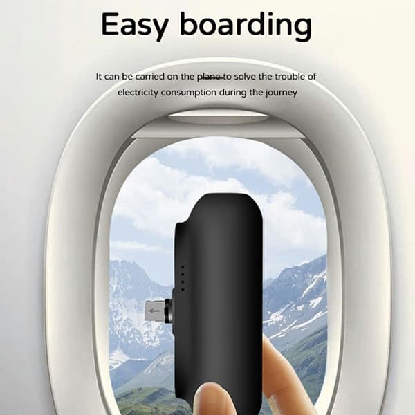 Bærbar Powerbank-oplader med iPad + Micro + USB-C magnetiske kontakter Black