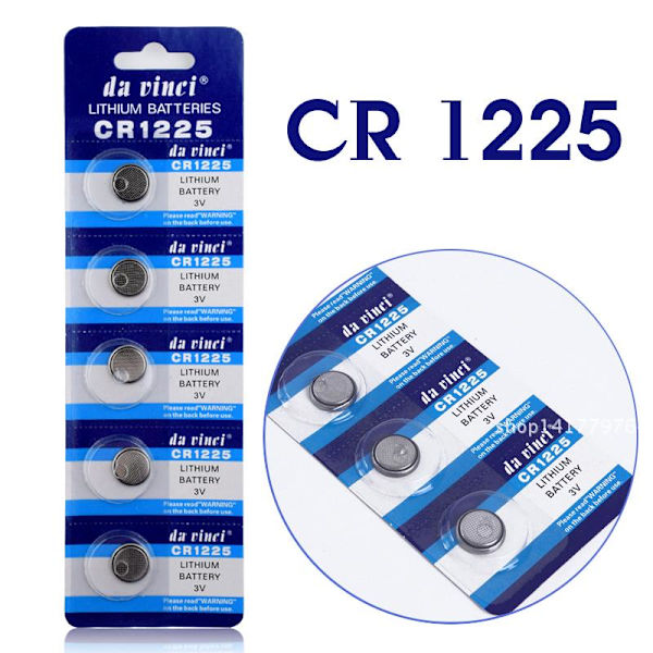 Alkalisk knappcellebatteri CR1225 stor pakke Silver